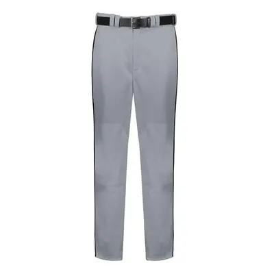 Russell R11LGM.B9B.XL Adult Piped Diamond Series 2.0 Baseball Pant, Baseball Gray & Black - Extr