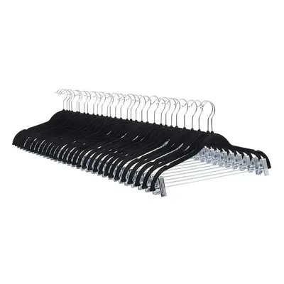 Amazon Basics Velvet NonSlip Skirt Clothes Hangers with Clips Pack of BlackSilver