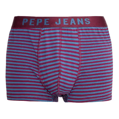 (Bordeaux Burgundy, M) Pepe Jeans Men'S Designer Casual Boxers Trunks Shorts Pack Cotton New 'Ir