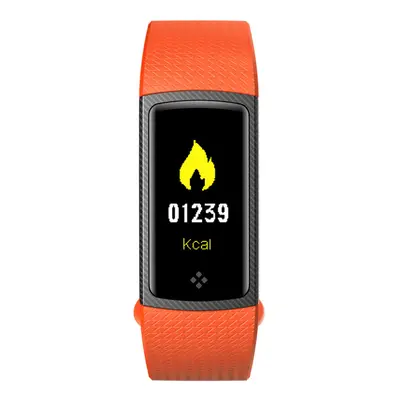 (Orange) 0.96 inch OLED Color Screen Blood Pressure Oxygen Heart Rate Monitor Sport Smart Watch