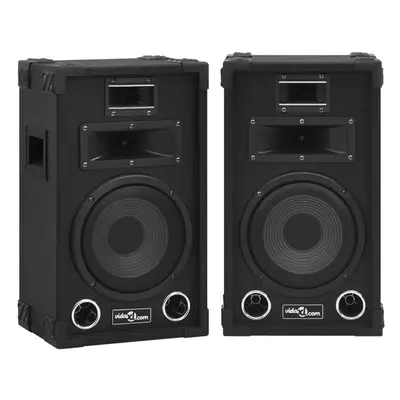 vidaXL 2x Professional Passive Hifi Stage Speakers W Black Party Club