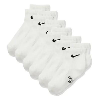 NIKE Kids' Unisex Everyday Cushioned Ankle Socks (6 Pairs) White/Blac