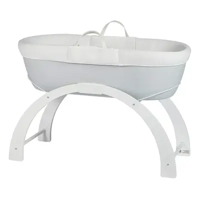 Shnuggle Dreami Moses Basket and Stand | Bedside Crib Sleeper with positions | Breathable airflo