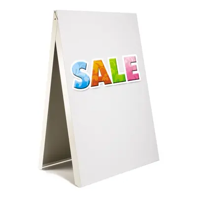 (White, Yes) A-Board Pavement Sign Magnetic Board Display Metal