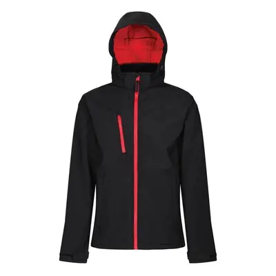 (3XL, Black/Red) Regatta Mens Venturer Three Layer Soft Shell Jacket