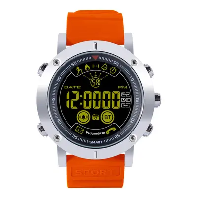 (Orange) ALL-day Activity Record Metal Body Luminous 5ATM Message Month Standby Smart Watch