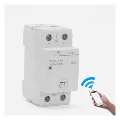 (80A) WiFi Circuit Breaker Remote Control by eWeLink APP Voice Control With Amazon Alexa Google 