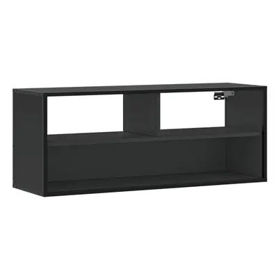 (black) vidaXL TV Cabinet TV Stand Media TV Unit Engineered Wood and Metal