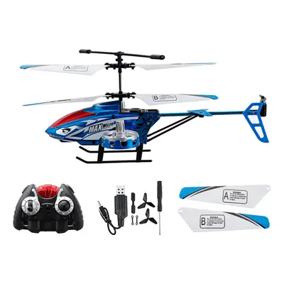 (Blue) 4.5CH Electric Light USB Charging Remote Control RC Helicopter RTF for Children Outdoor T