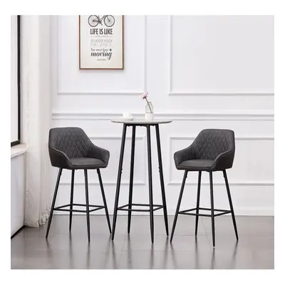 (Dark Grey(PU), Bar Stools) Bar Stool Breakfast High Counter Chair Pub Kitchen