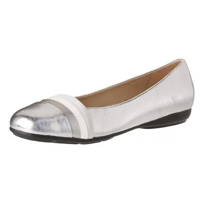 Geox Women's D Annytah A Ballet Flats Silver Silver White C0434 Bi