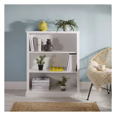 Hemming Tier Low Bookcase in Classic White