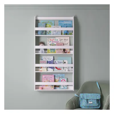 Hakan Display Shelf Bookcase Wall Mounted in Classic White