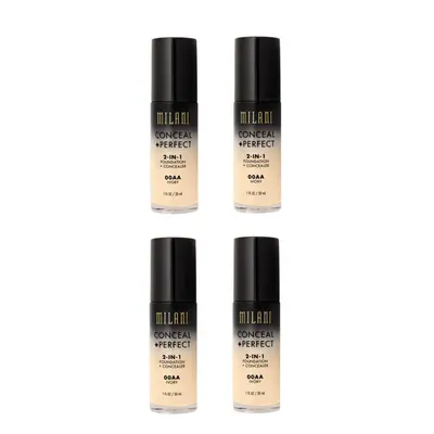 Milani Conceal And Perfect In Foundation + Concealer Ivory 30ml x4