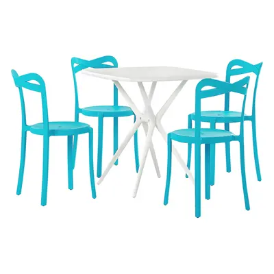 Dining Set for SERSALE/CAMOGLI 70x70x77 cm Turquoise