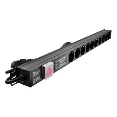 kenable Surged Power Distribution Unit PDU Way Euro Schuko Socket & Plug