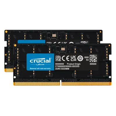 Crucial DRAM 24GB Kit (2x12GB) DDR5 5600MHz (or 5200MHz or 4800MHz) Laptop Memory CT2K12G56C46S5