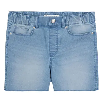 Calvin Klein Girls' Pull On Jean Shorts Stretch Denim Mid to High Ri