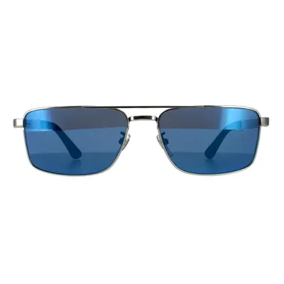 Police Sunglasses SPLB43M Origins E70B Palladium Blue Smoke Blue Mirrored