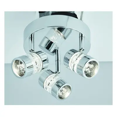 Searchlight 4413CC 'Bubbles' Led 3-Light Round Chrome & Acrylic Shade Light. IP44