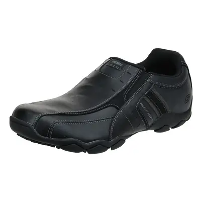 Skechers USA Men's Diameter-Nerves Slip-On Loafer M US Black Leathe