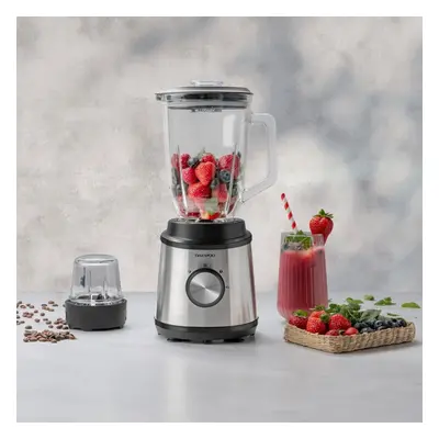 Daewoo 800W 1.5L 2PCs Set Of Stainless Steel Smoothie Maker Glass Jug Blender for Soup Sauce Fru