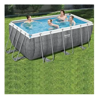 Bestway 13ft x 6ft x 48in Power Steel Rectangular Pool Set