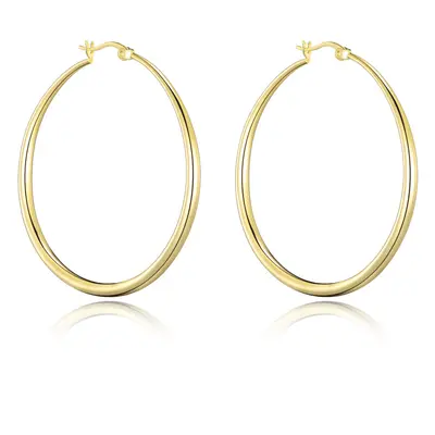 Gold Plated 50mm Hoop Earrings