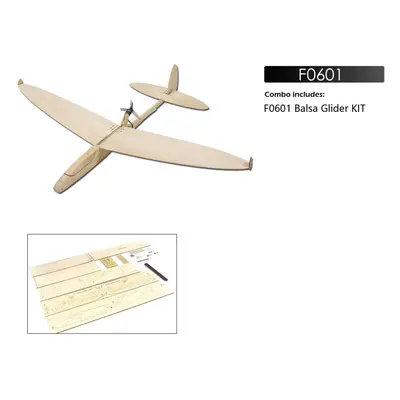 (KIT) 620mm Wingspan Balsa Wood RC Airplane Glider KIT/PNP