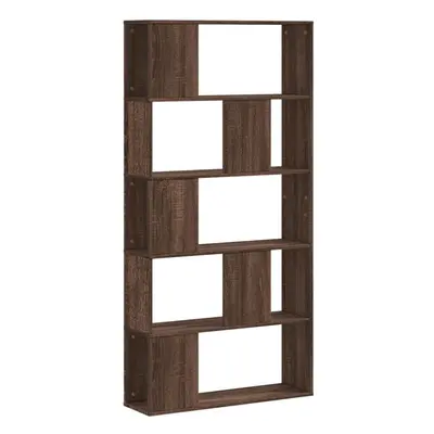 (brown oak, 80.5 x 23.5 x 162.5 cm) vidaXL Bookcase 5-Tier Bookshelf Storage Book Shelf Book Rac