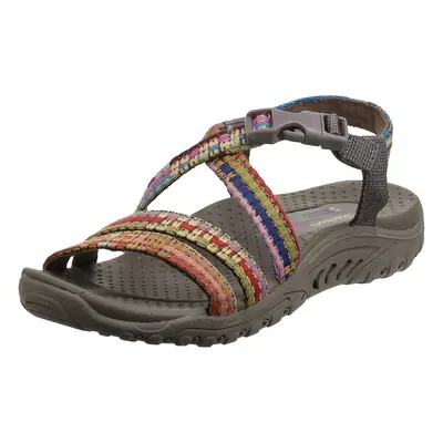 Skechers Women's Reggae-SEW ME-Boho Woven Strappy Slingback Sandal Ta