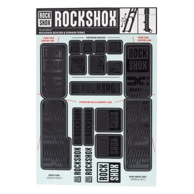 RockShox Fork Decal Kit - 35mm Dual Crown Stealth Black