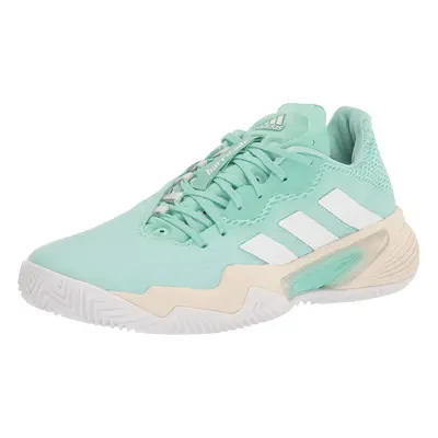 adidas Women's Barricade Tennis Shoe Easy Green/White/Chalk White (Cl