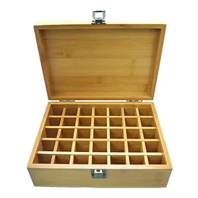 RoseFlower Bamboo Essential Oil Storage Box Home Fragrance Carrier Case, Holds Bottles for 5, 10