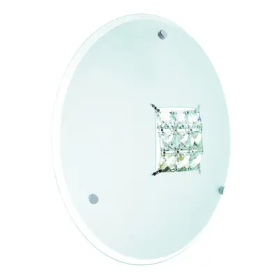 Modern Round Flush Ceiling Light With Crystal Detail