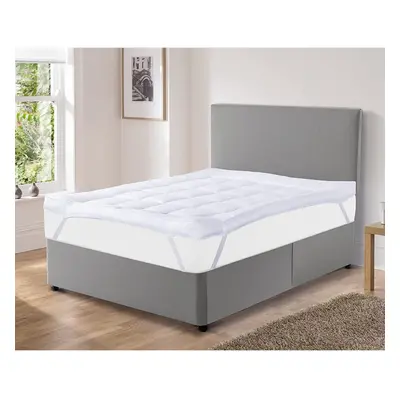 (4FT Small Double (127 x 190cm) + Inch Thick) 4" Micorfiber Super Soft Air Flow Mattress Topper 