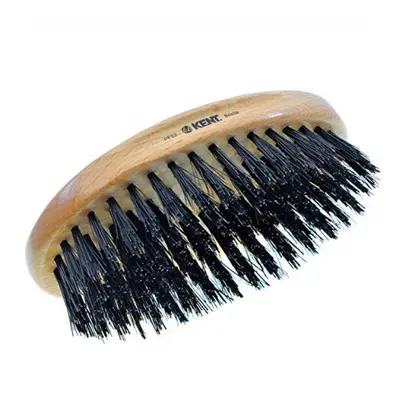 Kents PF22 Oval 100% Natural Beechwood Military Hair Brush - 100% Natural Black Boar Bristle for