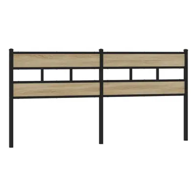 (sonoma oak, cm) vidaXL Headboard Bed Header Bed Headboard Brown Oak Steel and Engineered Wood