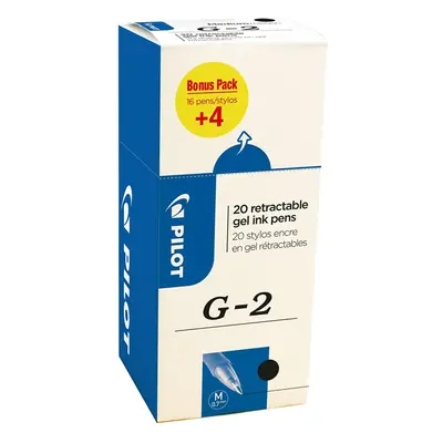 Pilot G207 Gel Roller Pen - Black (Pack of 20)