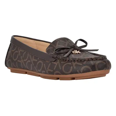 Calvin Klein Women's LINCA Loafer Espresso Logo 7.5