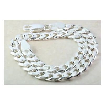 Sterling Silver Heavy Curb Bracelet