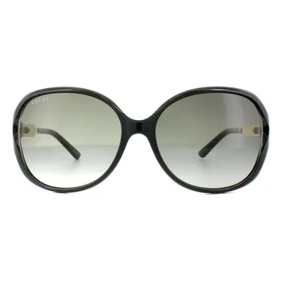 Gucci Sunglasses 0076S Black Gold Grey Gradient