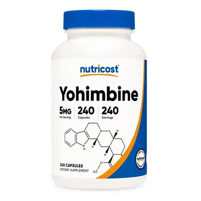 Nutricost Yohimbine Hcl 5Mg, Capsules Extra Strength - Gluten Free, Non-Gmo, Dietary Supplement