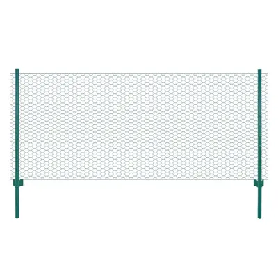 vidaXL Wire Mesh Fence with Posts Steel 25x1m Green Outdoor Field Enclosure