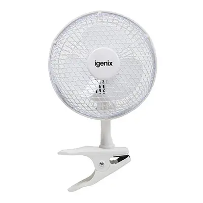 Igenix DF0006 Clip on Desk Fan, Inch, Speed, Quiet Operation, Ideal for Home and Office Use, Por