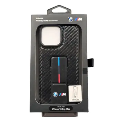 BMW Grip Stand Smooth and Carbon Case for iPhone Pro Max Black