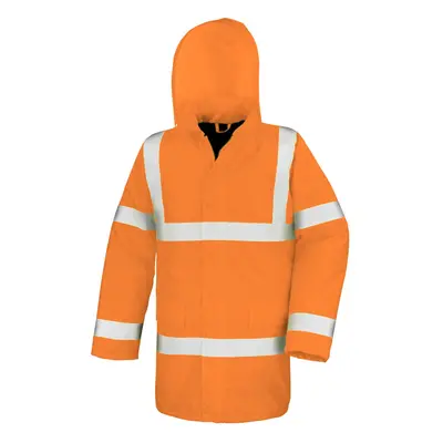 (L, Orange) Result Core High-Viz Motorway Coat (Waterproof & Windproof)