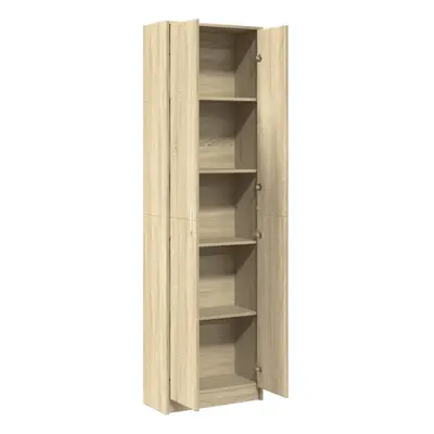 vidaXL Hallway Wardrobe Armoire Storage Cabinet Sonoma Oak Engineered Wood