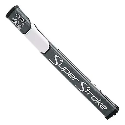 SuperStroke Traxion Flatso Golf Putter Grip Gray/White (Flatso 2.0)