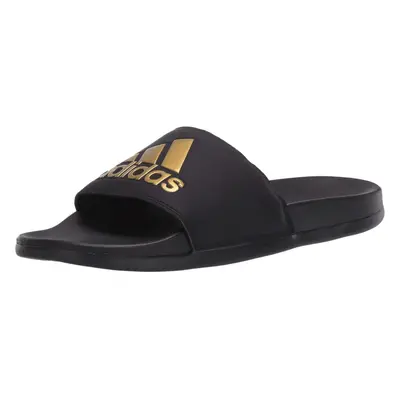 adidas Men's Adilette Comfort Slides Core Black/Gold Metallic/Core Bl